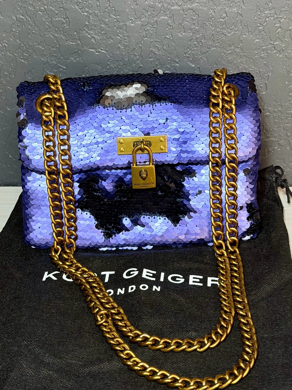 Kurt Geiger London Sequin Shoulder Bag - Picture 2 of 5